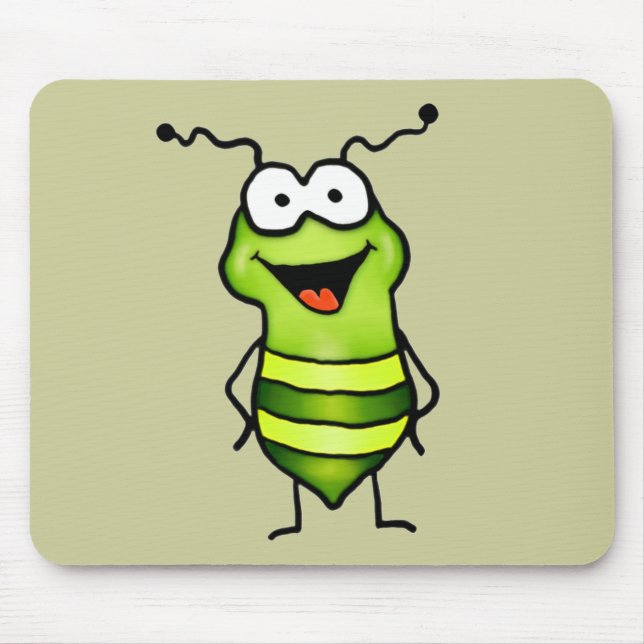Alfombrilla De Ratón Bug feliz (Frente)