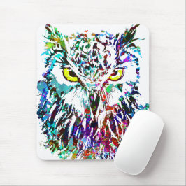 Alfombrilla De Ratón Búho Almohadilla del ratón | Mousepad de búho colo