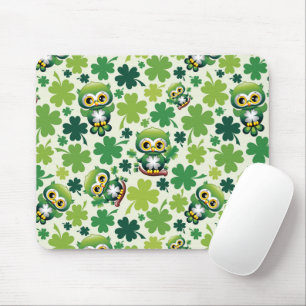Alfombrilla De Ratón Búho Bebé Lindo Dibujo Animado St Patrick