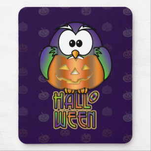 Alfombrilla De Ratón búho de calabaza