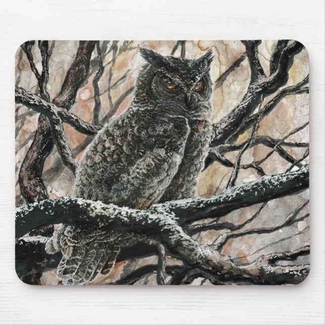 Alfombrilla De Ratón Búho del invierno (Frente)