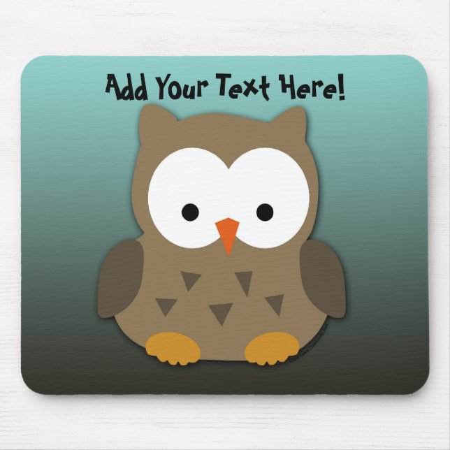 Alfombrilla De Ratón Búho lindo del bebé personalizado (Frente)