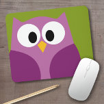 Alfombrilla De Ratón Búho Personalizado lindo con ojos grandes de color<br><div class="desc">Colores luminosos y de moda y un dibujo moderno hacen que este mousepad destaque.</div>