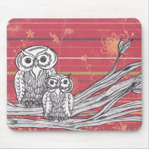 Alfombrilla De Ratón Búhos 17 Mousepad