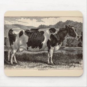 Alfombrilla De Ratón Bull Holstein del siglo XIX