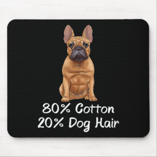 Alfombrilla De Ratón Bulldog 80% Algodón 20% Pelo de Perro Frenchie 
