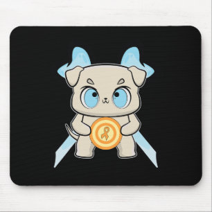 Alfombrilla De Ratón Bulldog Anime Pup Leukemia Conciencia