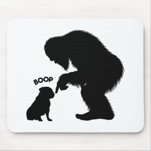 Alfombrilla De Ratón Bulldog Bigfoot Sasquatch Nose Boop