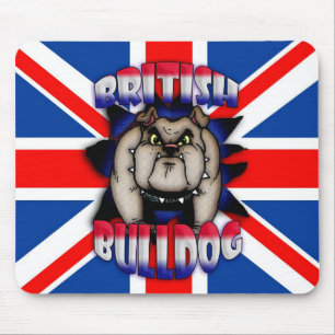 Alfombrilla De Ratón Bulldog británico Mousemat Mousepad, Union Jack