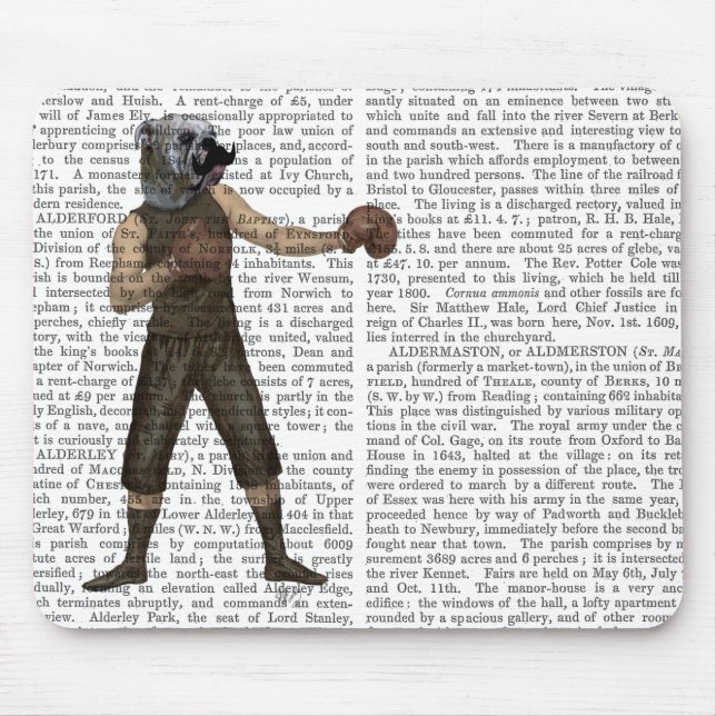 Alfombrilla De Ratón Bulldog de boxeo lleno (Frente)