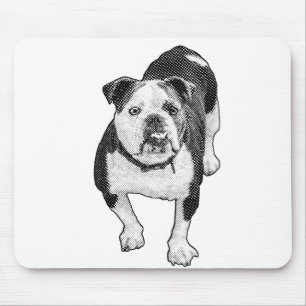 Alfombrilla De Ratón Bulldog Enfocado, Acento de Escritorio de Punto