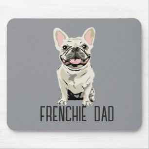 Alfombrilla De Ratón Bulldog Francés Blanco, Papá Frenchie