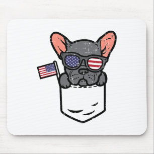 Alfombrilla De Ratón Bulldog Francés Bolsillo Frenchie Americano Usa 4t