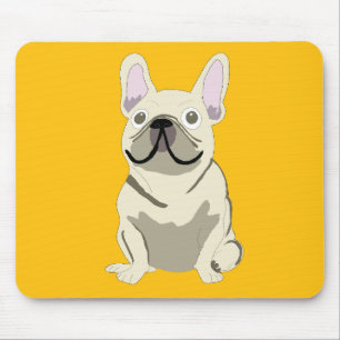 Alfombrilla De Ratón Bulldog Francés Crema
