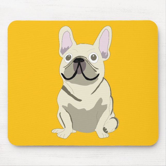 Alfombrilla De Ratón Bulldog Francés Crema (Frente)