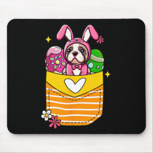 Alfombrilla De Ratón Bulldog Francés de Pascua Huevos de Chocolate Dent