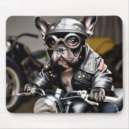 Alfombrilla De Ratón Bulldog francés "Frenchie" sobre moto para ratón