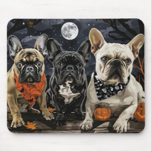 Alfombrilla De Ratón Bulldog francés Halloween Spooky