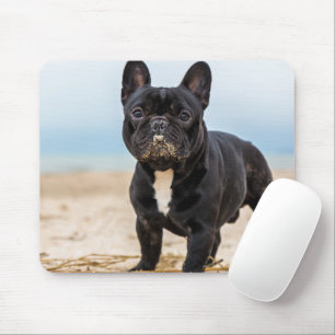 Alfombrilla De Ratón Bulldog francés jugando en la arena