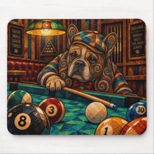 Alfombrilla De Ratón Bulldog Francés, Mosaico Geométrico