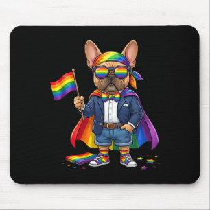 Alfombrilla De Ratón Bulldog Francés Orgullo Lésbico Gay Lluvia De Idea