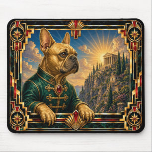 Alfombrilla De Ratón Bulldog Francés, Perro Art Deco