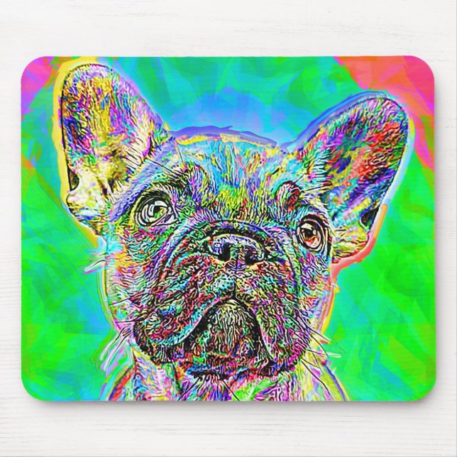 Alfombrilla De Ratón Bulldog francés que pinta Mousepad (Frente)