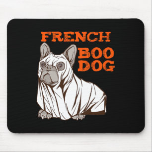 Alfombrilla De Ratón Bulldog Halloween Diversión Halloween Disstume Boo