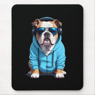 Alfombrilla De Ratón Bulldog inglés con música divertida en Guay de Hoo