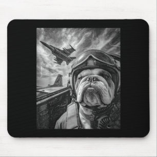 Alfombrilla De Ratón Bulldog inglés divertido selfie caza lote aviación