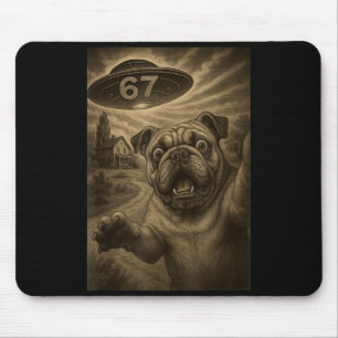 Alfombrilla De Ratón Bulldog Inglés Selfie 67 Meme Seis Siete Divertido