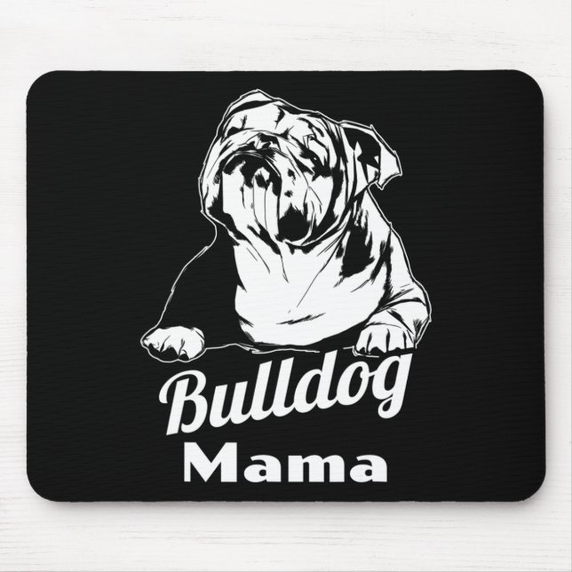 Alfombrilla De Ratón Bulldog Mama (Frente)