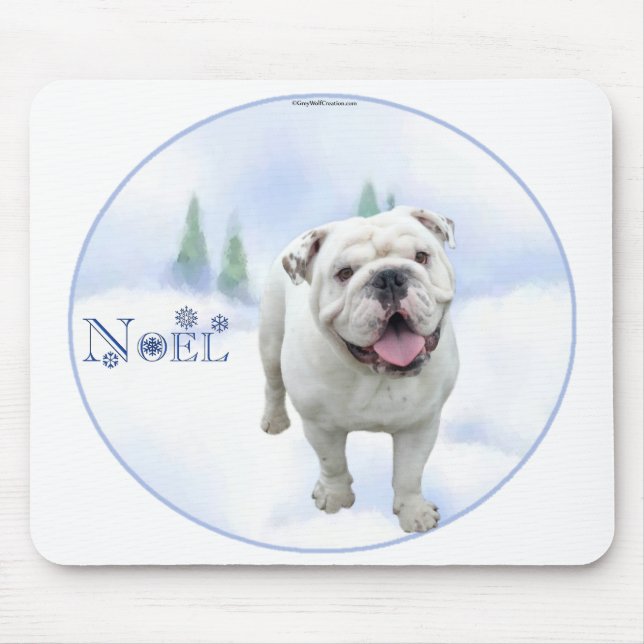 Alfombrilla De Ratón Bulldog Noel Mousepad (Frente)