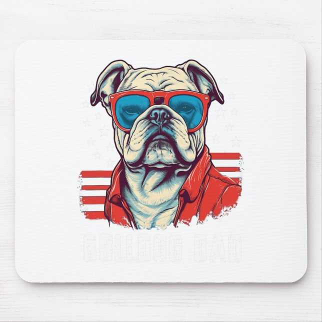 Alfombrilla De Ratón Bulldog Papá (Frente)