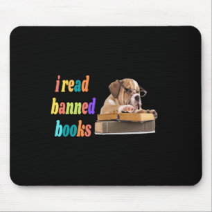 Alfombrilla De Ratón Bulldog que leo libros prohibidos
