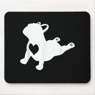 Alfombrilla De Ratón Bulldog Yoga Pose Love Heart Workout Gift