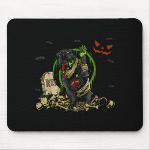 Alfombrilla De Ratón Bulldog Zombie Perro Divertido Perro Zombie Hallow