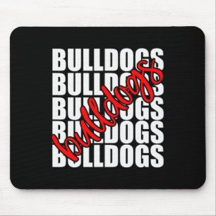Alfombrilla De Ratón Bulldoges Escuela Roja Deportista Equipo Espiritua