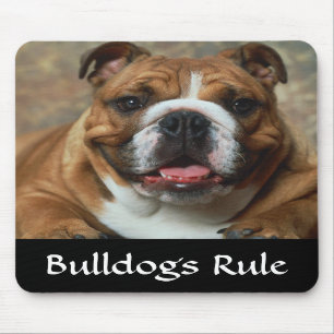 Alfombrilla De Ratón Bulldoges gobiernan el retrato inglés del Bulldog