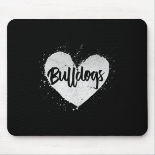 Alfombrilla De Ratón Bulldoges - Perro cardíaco amante criador animal c