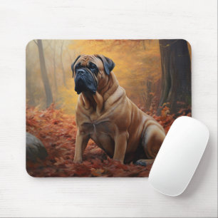 Alfombrilla De Ratón Bullmastiff en otoño las hojas caen inspiran