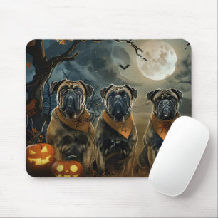Alfombrilla De Ratón Bullmastiff Halloween Spooky