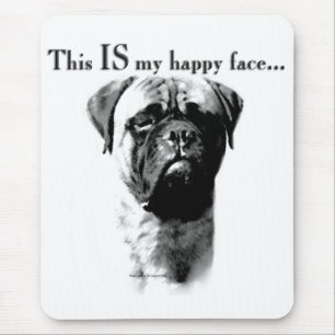 Alfombrilla De Ratón Bullmastiff Happy Face