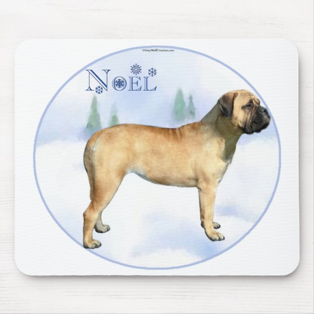 Alfombrilla De Ratón Bullmastiff Noel Mousepad (Frente)