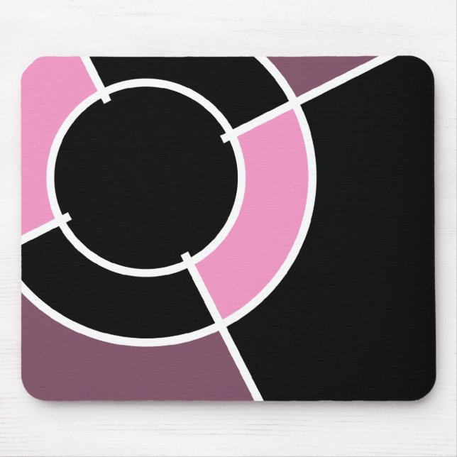 Alfombrilla De Ratón bullseye rosa (Frente)