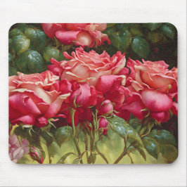 Alfombrilla De Ratón Bunch of Red Roses Whimsical Art Mouse Pad