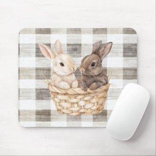 Alfombrilla De Ratón Bunnies en una canasta