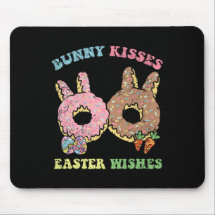 Alfombrilla De Ratón Bunny Kisses Pascua Desearía Caza de Huevos Donut 