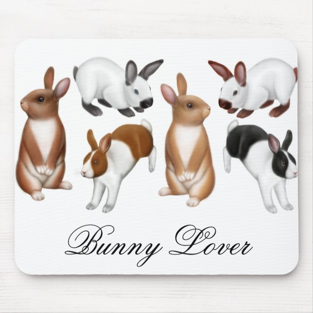 Alfombrilla De Ratón Bunny Lover Mousepad (Frente)