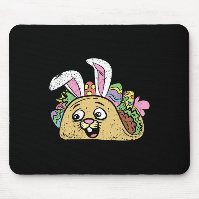 Alfombrilla De Ratón Bunny Taco Easter Funny Mexican Food Eging Hunting (Frente)